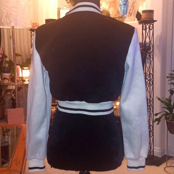 Shein/Cropped Varsity Style Jacket/Y2K/Small - Picture 2 of 4